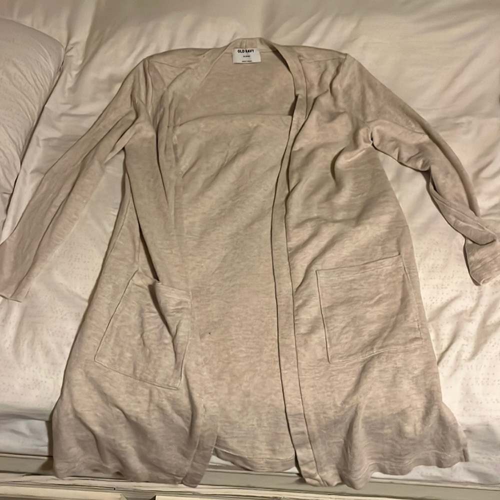 Old navy beige cardigan, kids XL